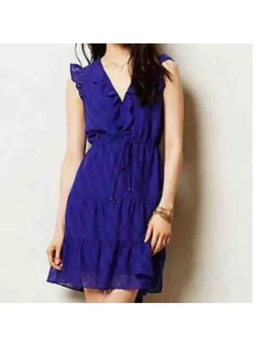 Anthropologie HD in Paris Signe Ruffle Dress, Size 4